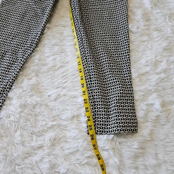NWOT‎ Anthropologie Women's Pull On Black & White Patterned Tapered Pant. Size S - Picture 12 of 12